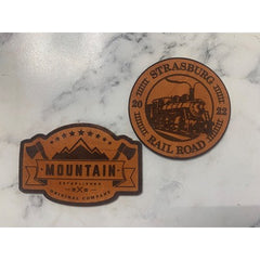 Genuine leather patches with adhesive