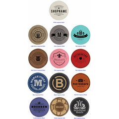 3" Round Leatherette Patch with Adhesive