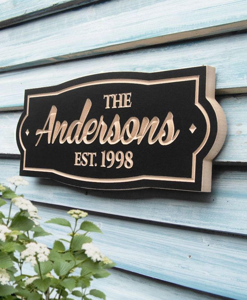 15"x6" Family Name Plaque, Gift for home