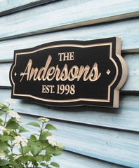 15"x6" Family Name Plaque, Gift for home