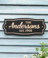 15"x6" Family Name Plaque, Gift for home