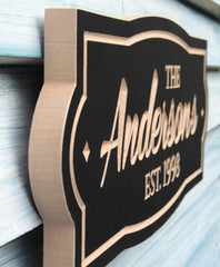 15"x6" Family Name Plaque, Gift for home