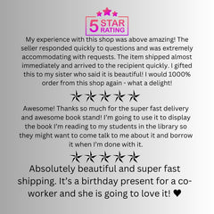 Book Placeholder Night Stand End Table Book Valet Gift for book Lovers