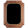 Genuine Walnut notched Corner Plaque with Brass Engraving Plate 3 Sizes Available