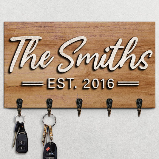 Our Family Name Custom Gift Personalized Key Holder