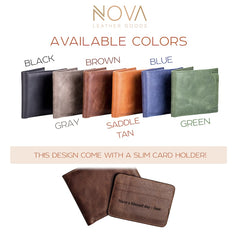 Personalized Wallet, Mens Wallet, Engraved Wallet, Leather Wallet, Custom Wallet, Gift for Men, Gift for Him, Gift for Dad, Groomsmen Gif