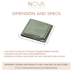 Personalized Wallet, Mens Wallet, Engraved Wallet, Leather Wallet, Custom Wallet, Gift for Men, Gift for Him, Gift for Dad, Groomsmen Gif