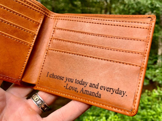 Personalized Leather Wallet Mens Wallet Leather Personalized Wallets for Men